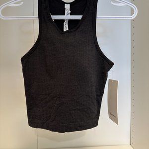 Lululemon Ebb to Street Cropped Racerback Tank Top - Black